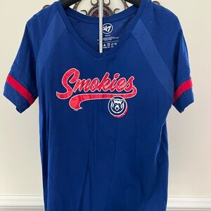 47 Brand Blue and Red Smokies Women's Tee